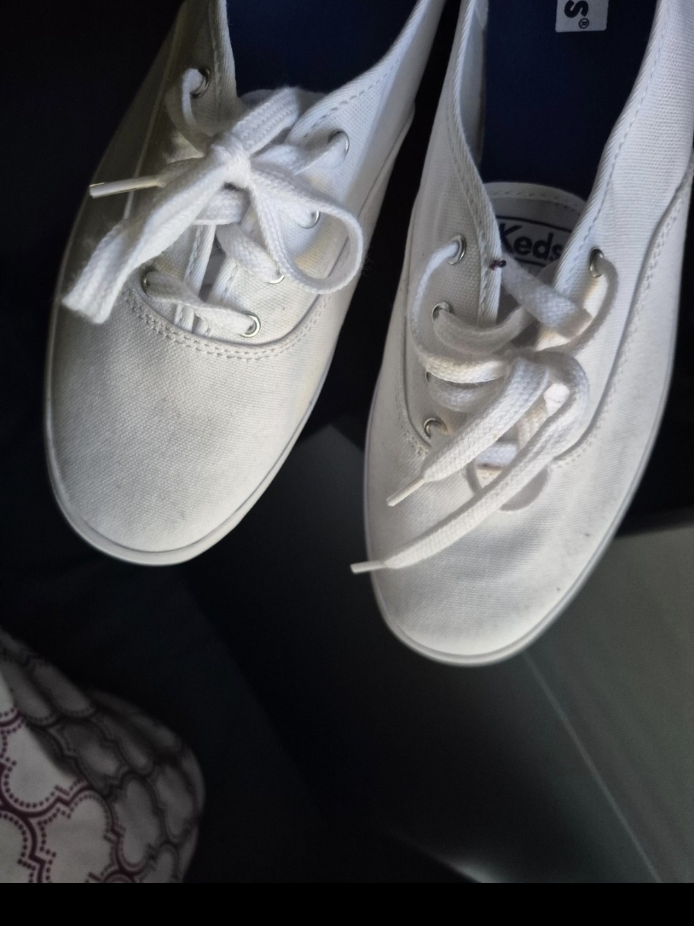 Keds Women's White Canvas Lace-Up Sneakers